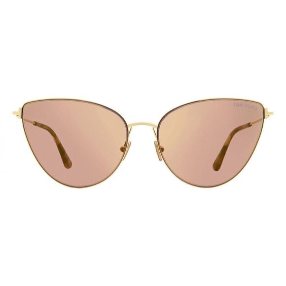 Tom Ford FT1005/S 28Z ANAIS-02 gold brown cat eye sunglasses  display picture 2